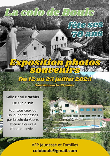 Exposition de photographies pour les 70 ans de la colo du Vabre