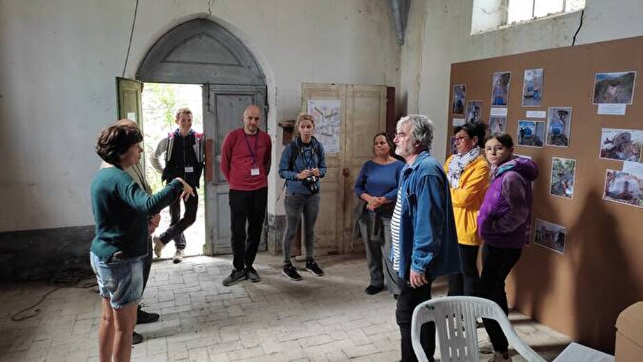 Visite du chantier de restauration de la Chapelle de Salières