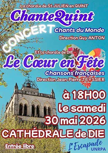 Concert des chorales Le Coeur en fête  et Chantequint