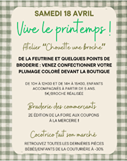 Atelier - Chouette une broche !