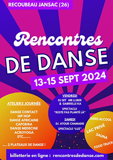 Festival et Spectacle- Rencontres de Danse