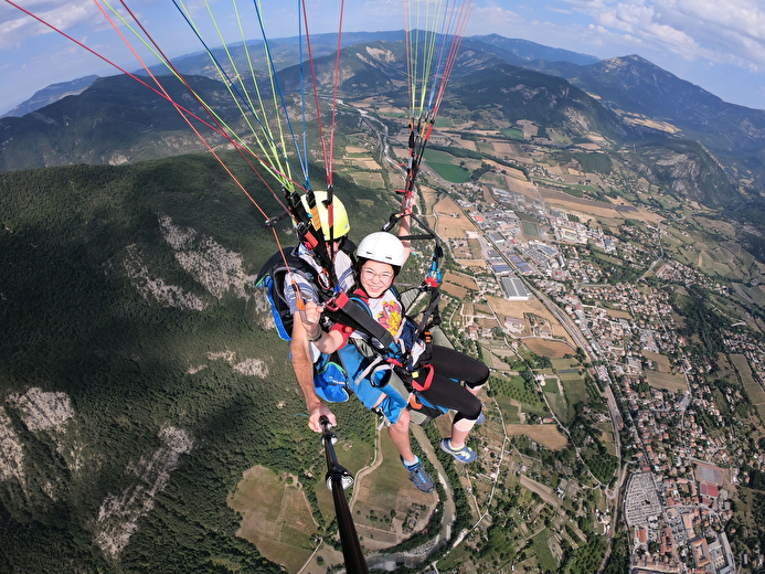 Biplace au dessus du Claps