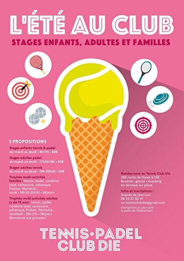 Stage de tennis ou padel pour enfants et adultes