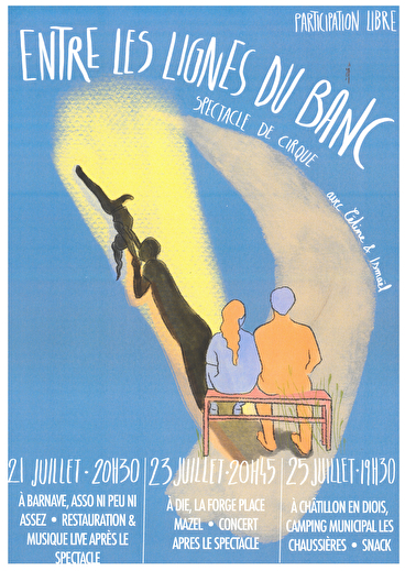 Spectacle de cirque  - Entre les lignes du banc