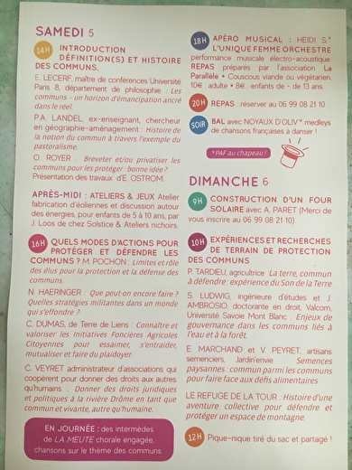 Table ronde sur les communs, biens à partager et à défendre