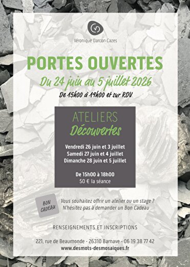 Portes ouvertes d'un atelier de mosaïque