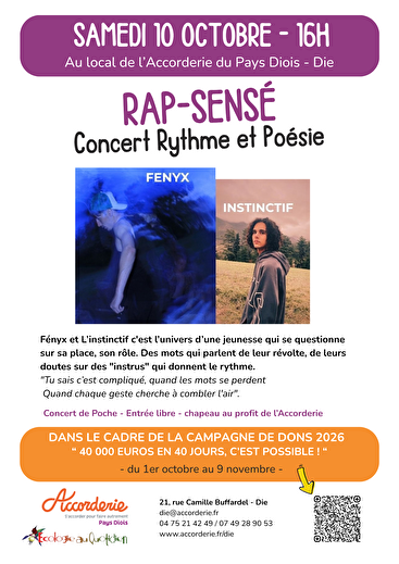 Concert - Rap -Sensé - Fénix et L’instinctif