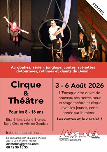 Stage - Cirque et théâtre pour les 8-16 ans