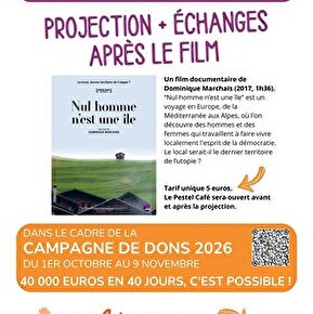 Projection suivi d'un échange - Nul homme est une île